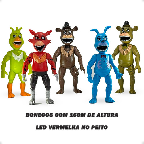 Five Nights At Freddy's Kit 5 Bonecos Animatronics Oferta